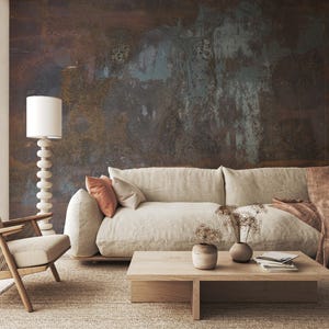 Rusty Metal Wallpaper - Rust Wall Mural - Metal Industrial Wall Mural - Peel and Stick Wallpaper - Grunge Wallpaper