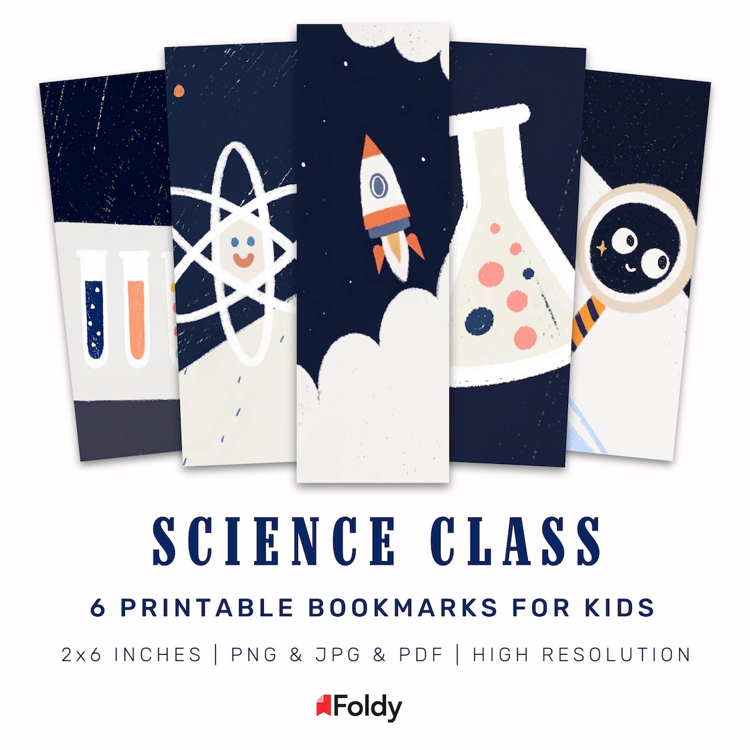 Science Bookmarks for Kids – 6 Printable Designs (PDF, JPG, PNG) - Etsy