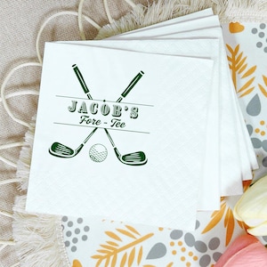 Let&#39;s Party Golf Napkins, Personalized Happy Birthday Napkins, Custom Golf Napkins, Fun Golf Party Decor, Cocktail Dinner Napkins
