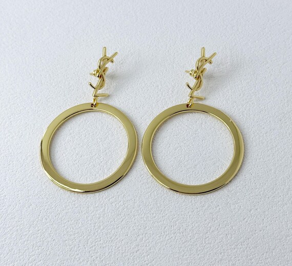 Yves Saint Laurent VTG YSL 925 Silver Golden Stud EarringsVintage