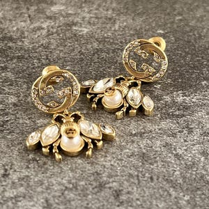 Pendientes colgantes GUCCI de diseño delicado vintage