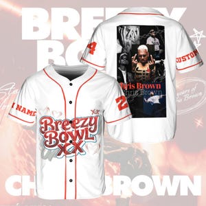 Chris Brown Breezy Bowl XX Baseball Jersey, Personalized Chris Brown Jersey, Breezy Bowl XX Shirt, Chris Brown Shirt, Breezy Bowl 2025 Tee