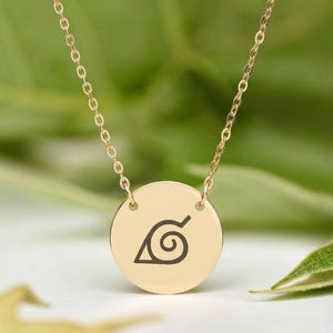 Hidden Village Engraved Circle Pendant Necklace