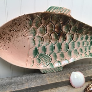 Mid Century Italian Made Fish Platter Signed by designer Baldelli