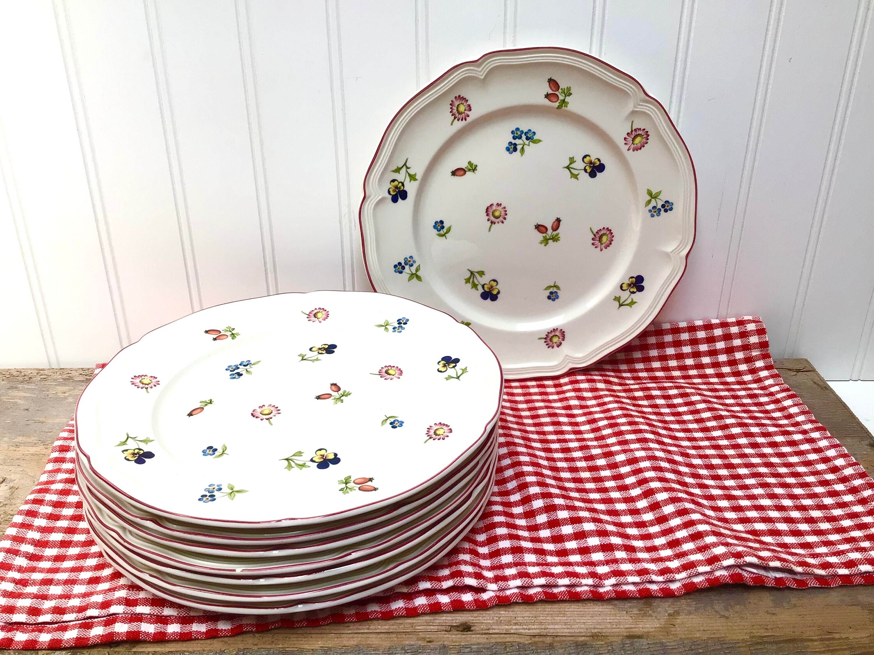 Set Of Four Salad Or Dessert Plates By Villeroy And Boch In Etsy
