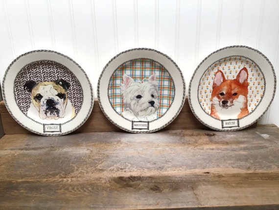 Gien French Hatching Darling Dog Faience Dessert Plate Made In Etsy Gien French Hatching Darling Dog Faience Dessert Plate Made In Etsy