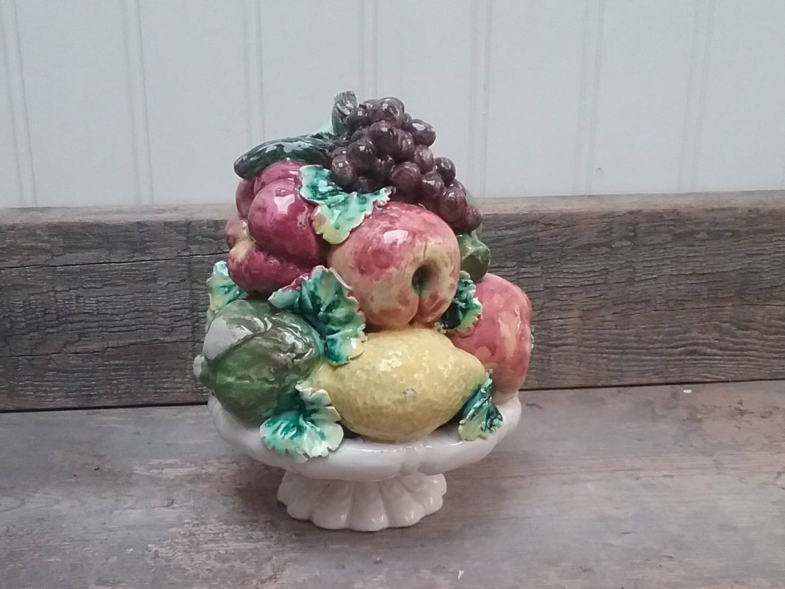 Capodimonte Pottery Topiary made in Italy with hand painted Etsy