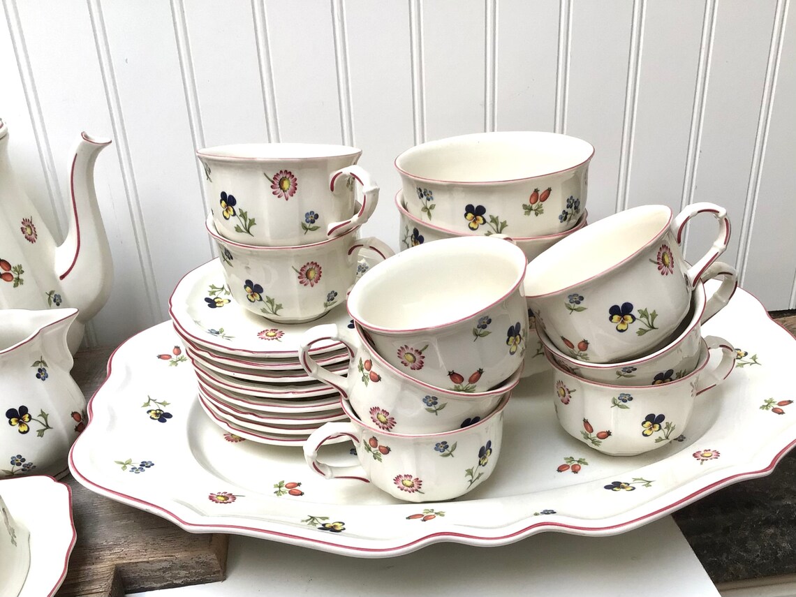 Set of Two Tea Cups With Saucers by Villeroy and Boch in the Etsy