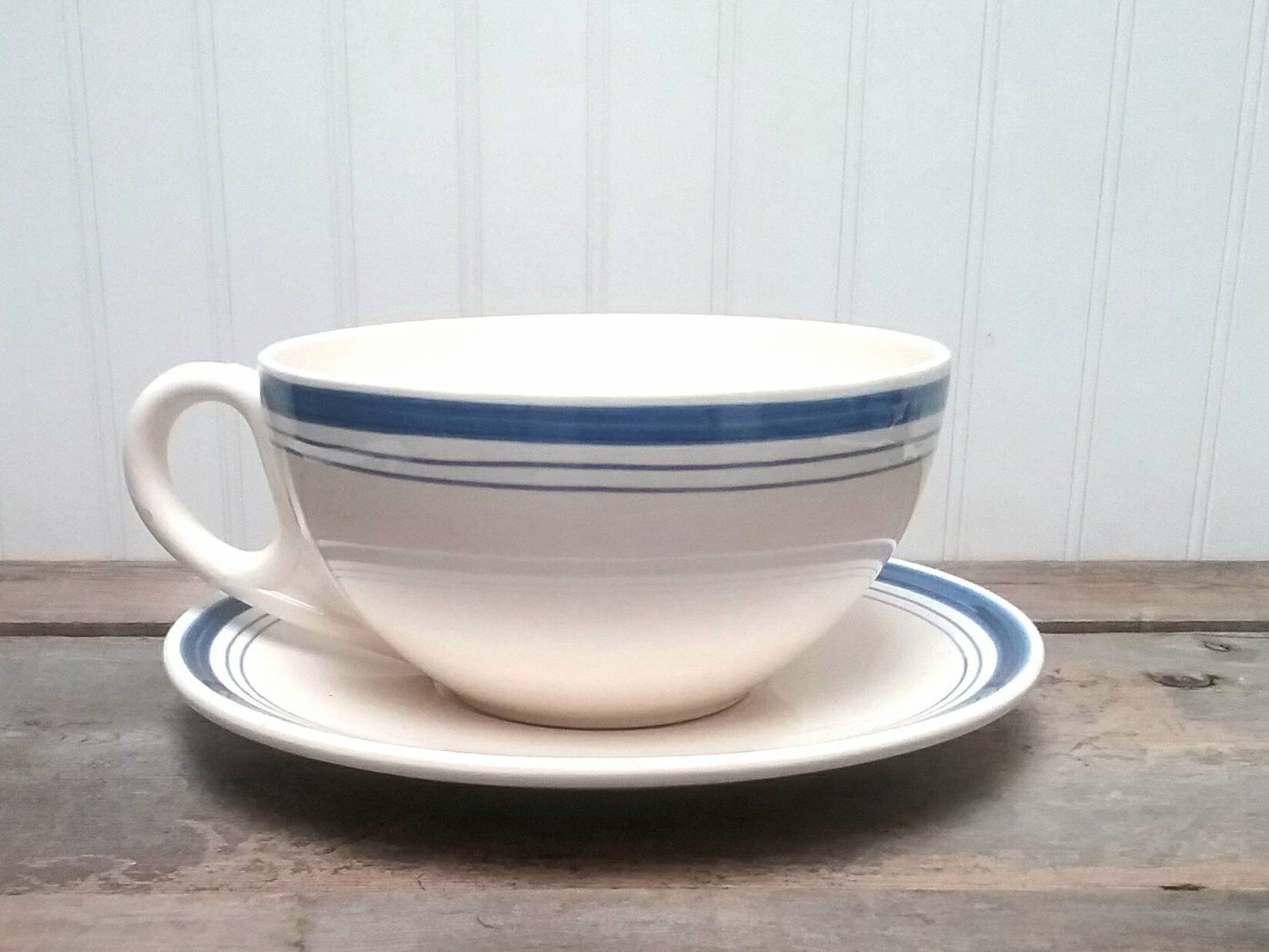 Fun Extra Large Blue and White Tea Cup or Party Favor Etsy Australia