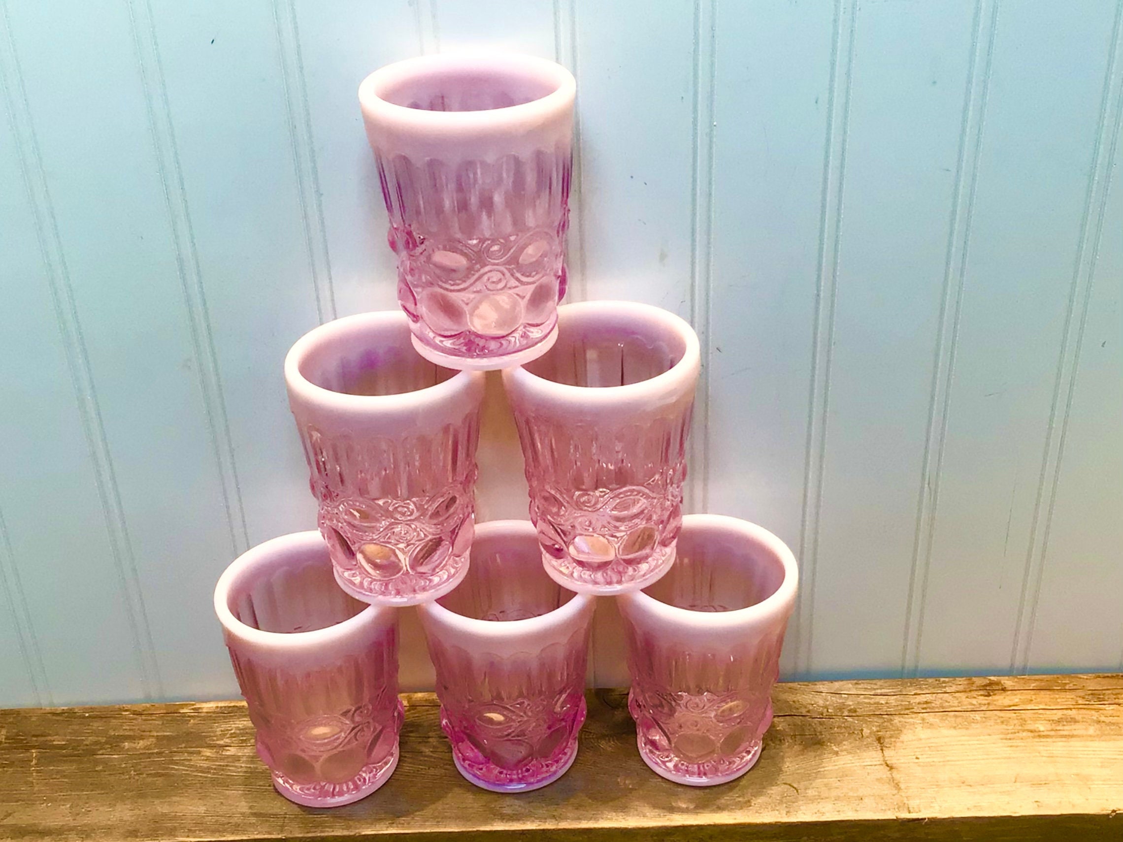 ケーキスタンド ジェダイ ミルクガラス モッサーグラス アメリカ