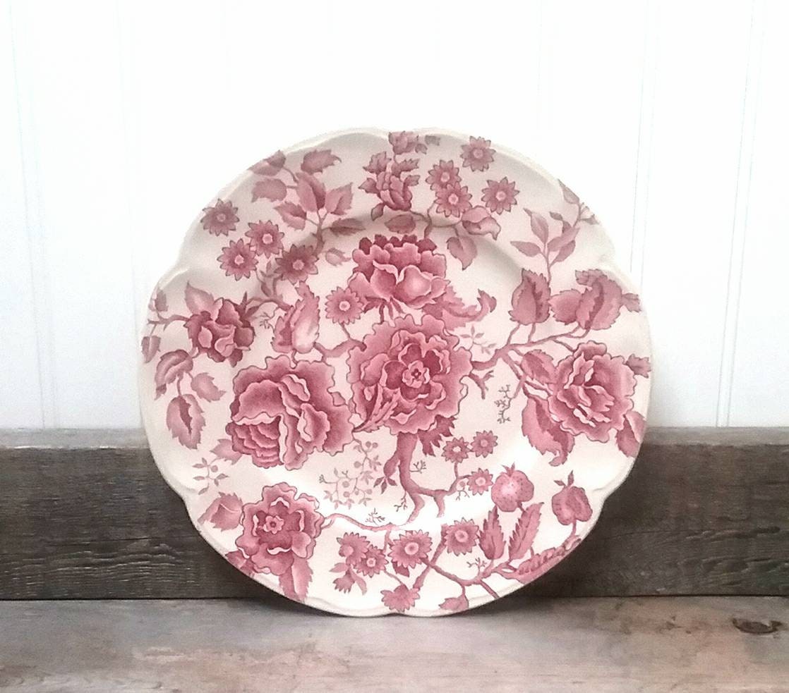 Bread and Butter Plates Set of Four in the Red Pink Etsy