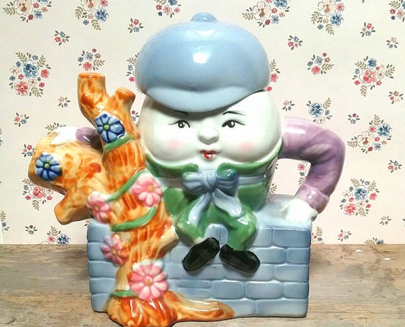 Humpty Dumpty Sat On A Wall Nursery Decoration Only Tea Pot Etsy
