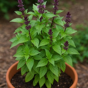 Thaise basilicum, basilicum, Ocimum basilicum-erfstukkruiden, gecombineerde verzending