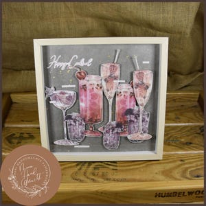 Cornici per quadri | cocktail felice | rosa | occhiali