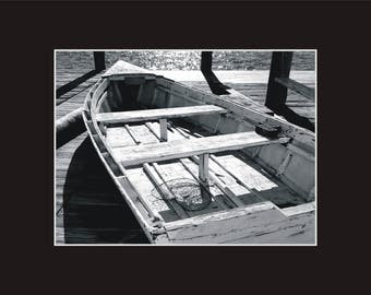 Harry O'Neal skiff Ocracoke Photographic Print matted in black North Carolina