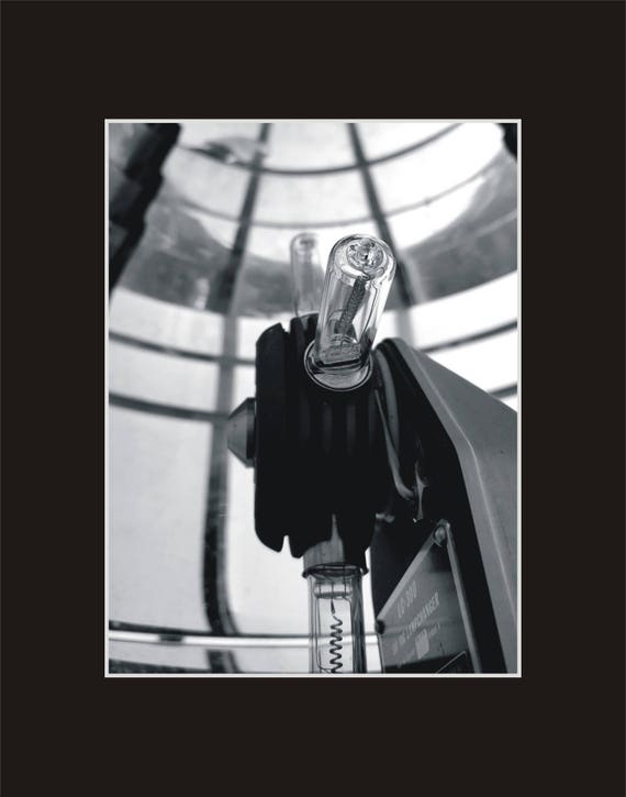 Ocracoke Island Lighthouse Light Inside the Fresnel Lens