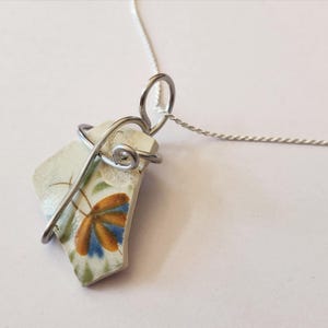 Slipware Sea Pottery Necklace handmade