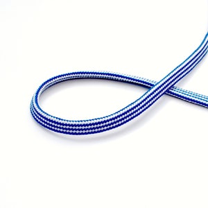 Woven flat cord, blue / white cord, 6mm colored rope, 3m image 7