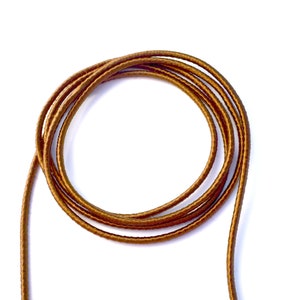 Rusty brown round cord, rusty brown satin cord, 3.5mm rusty brown rope, 1 meter image 1