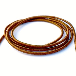 Rusty brown round cord, rusty brown satin cord, 3.5mm rusty brown rope, 1 meter image 2