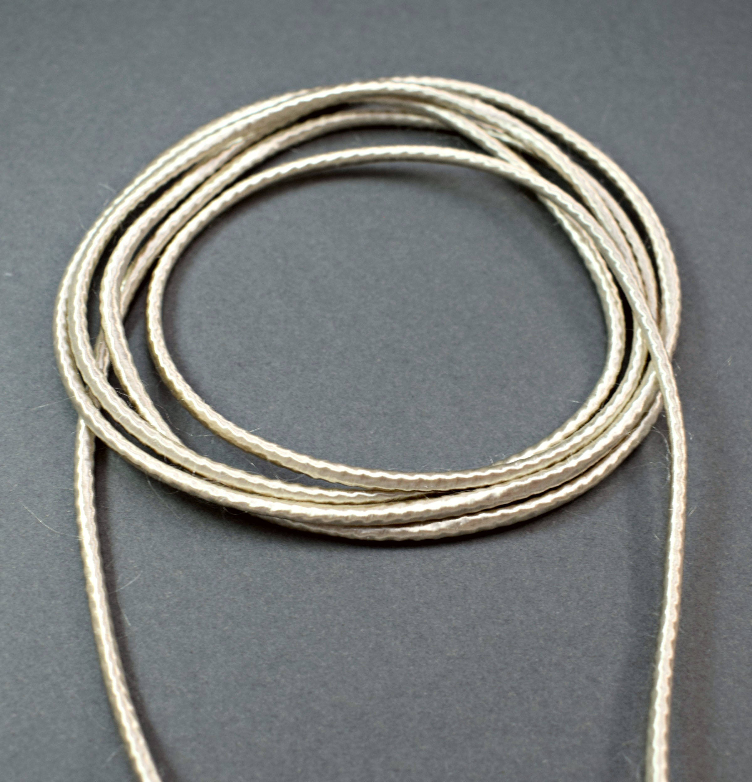 Wrapped Silk Cord 3.5mm Satin Cord Silver Beige Cord 1 M Etsy Canada