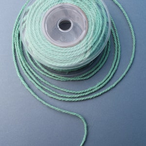Mint green jute cord, 3mm jute rope, 3ply twisted jute cord, 5 meters image 4