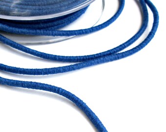 Cotton rope for crafts, cotton rope for crafting, cotton fiber cord, colored cotton rope, 3.5mm wrapped cotton rope, summer blue rope, 1m