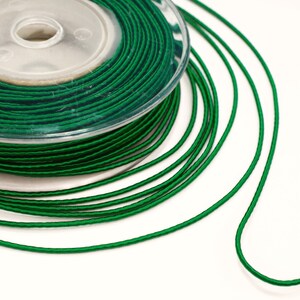 Green Satin Twisted Cord, Wrapped Thread Cord, Artificial Silk