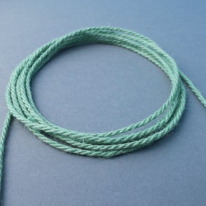 Mint green jute cord, 3mm jute rope, 3ply twisted jute cord, 5 meters image 6