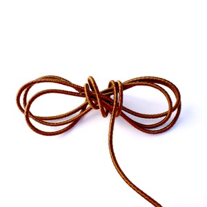 Rusty brown round cord, rusty brown satin cord, 3.5mm rusty brown rope, 1 meter image 6