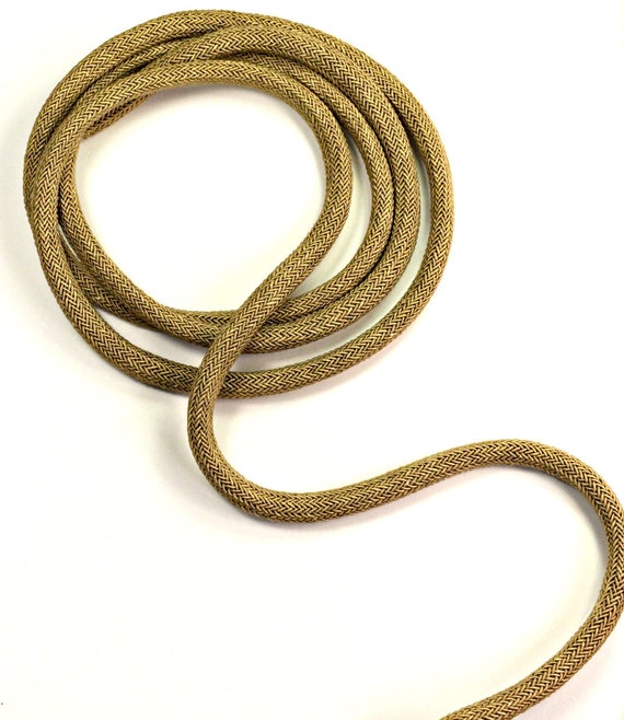 Braided Silk Cord 8mm Braided Rope Dark Beige Cord Thick Etsy