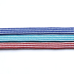 Woven flat cord, blue / white cord, 6mm colored rope, 3m image 8