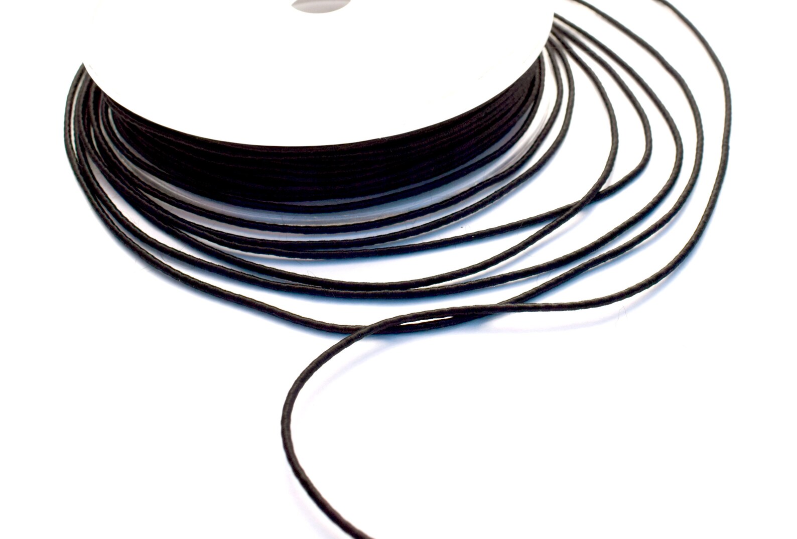 Fine wrapped silk cord 1.5mm black satin cord black silk Etsy