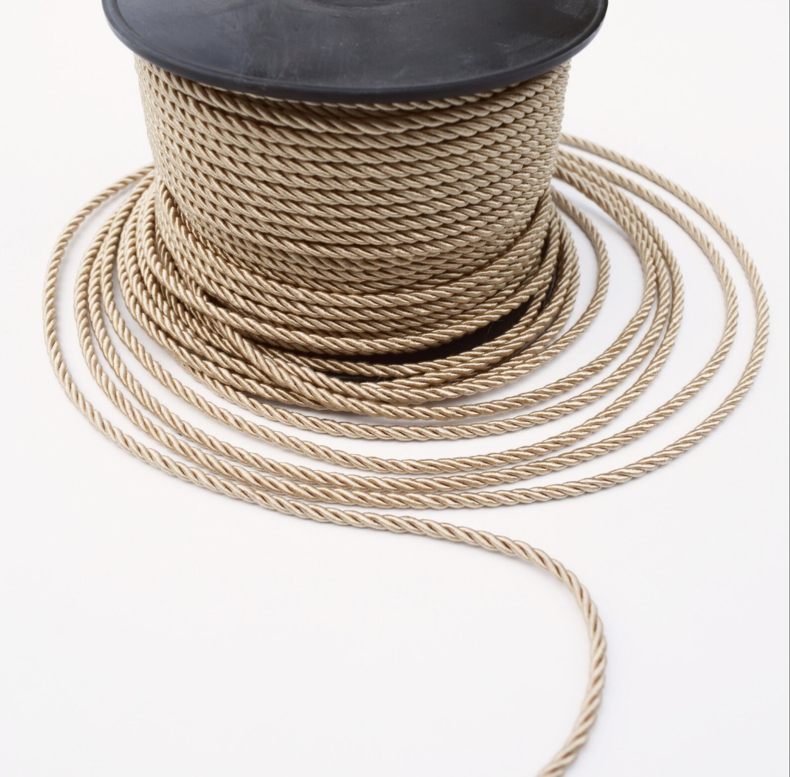 Twisted silk cord 3mm beige satin cord 4 meters Etsy