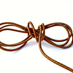 Rusty brown round cord, rusty brown satin cord, 3.5mm rusty brown rope, 1 meter image 5
