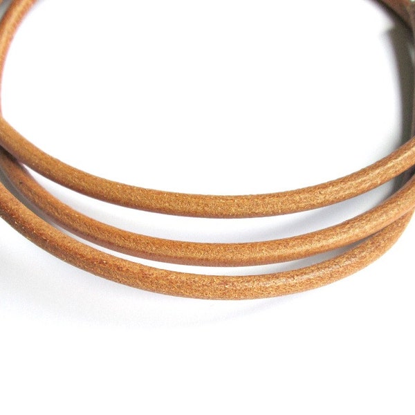 5mm greek leather cord, natural leather cord, round quality leather cord, 1m / 1.09 yard