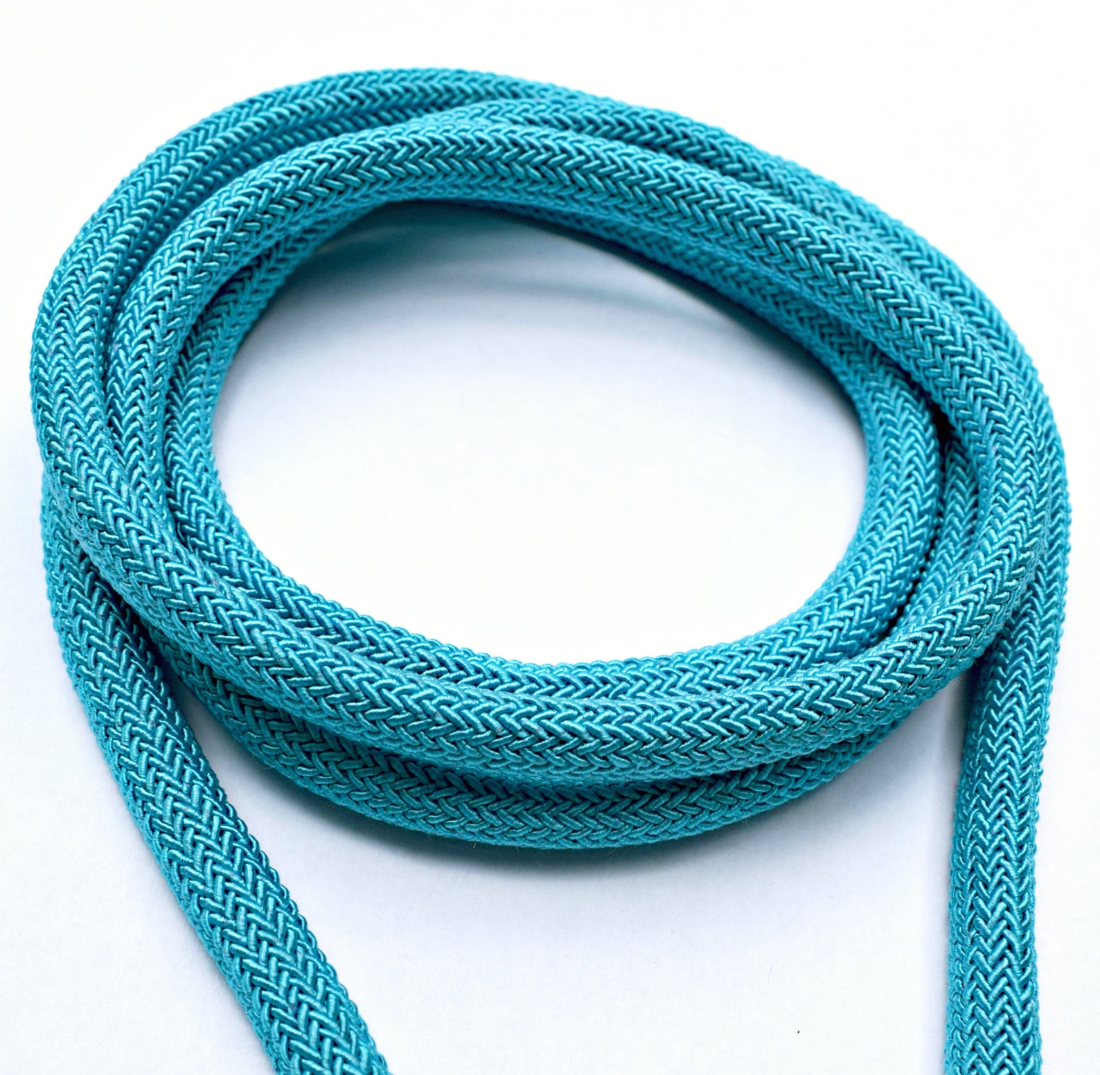 Braided silk cord turquoise silk cord 8mm silk rope 1m Etsy