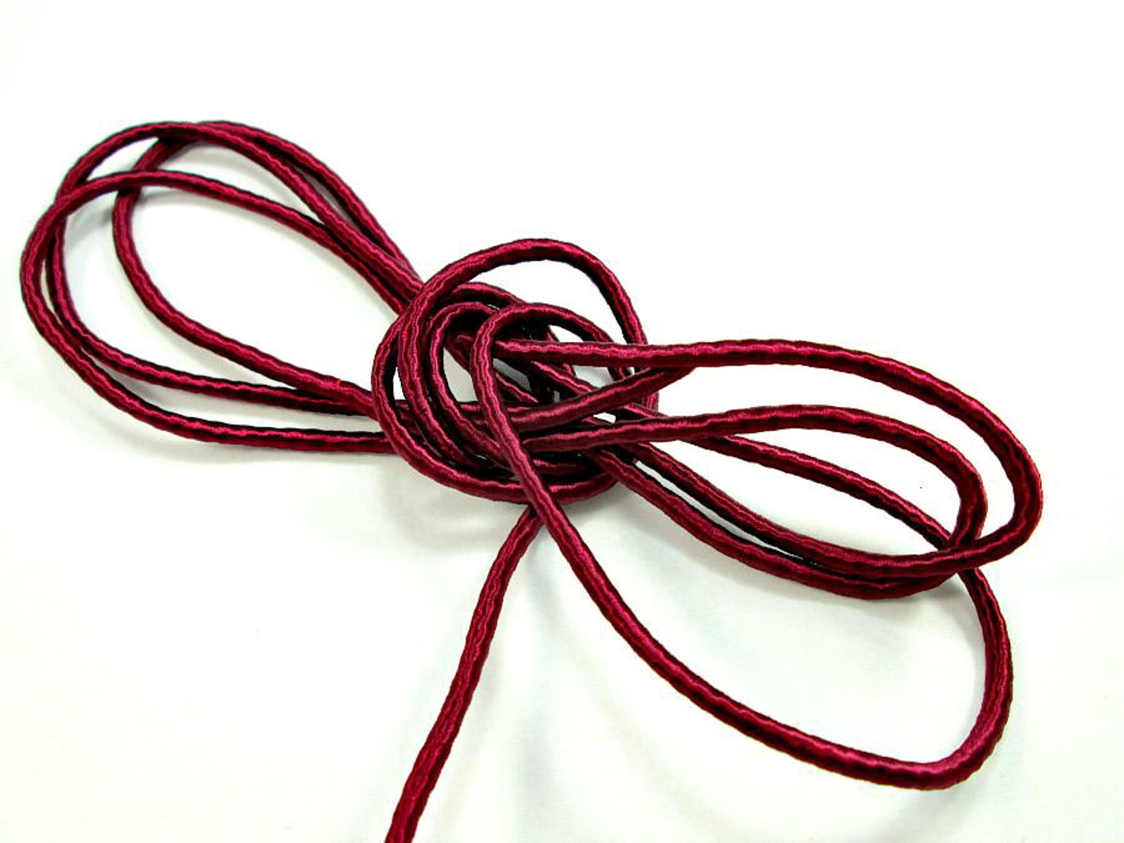 Wrapped Silk Cord 3.5mm Satin Cord Burgundy 1 Meter Etsy