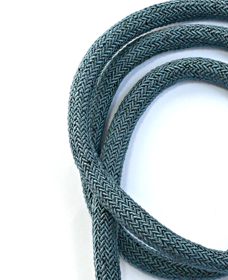 Gray Blue Silk Cord Grey Blue Woven Cord 8mm Braided Cord | Etsy