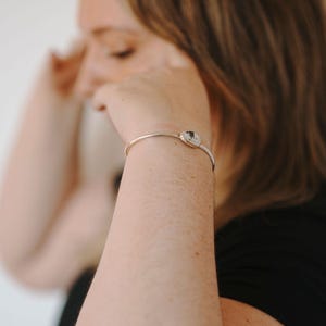 White Buffalo and Sterling Silver Cuff Bracelet.