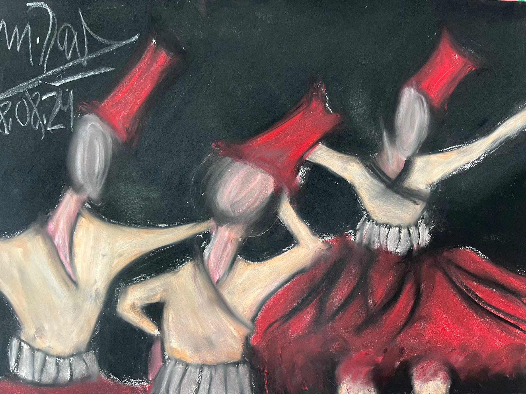 drawings pastels modern art darwish colorful