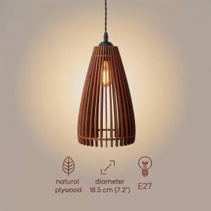 Rustic Wood Ceiling Light,Modern Wooden Pendant Lamp,Scandinavian Wood Light Fixture,Natural Wood Ceiling Lighting,Eco Friendly Pendant Ligh