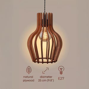Wooden Pendant Light, Modern Wood Pendant Light, Rustic Wooden Chandelier, Wood Ceiling Light Fixture, Scandinavian Wood Lamp