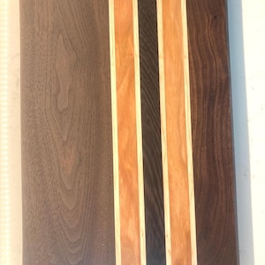 Face grain custom crafted cutting board made from Walnut, Maple, Cherry, Wenge