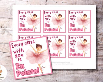 En Pointe Gift Tags – Printable Ballet Dance Tags for Classmates or Teachers or Recital Gifts | Ballet Congrats Gift | Instant Download PDF