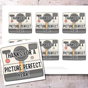Etichette regalo Picture Perfect Year / Etichette stampabili per fotocamere per insegnanti, danza, scuola / Congratulazioni per il saggio di fine anno scaricabili digitalmente in formato PDF