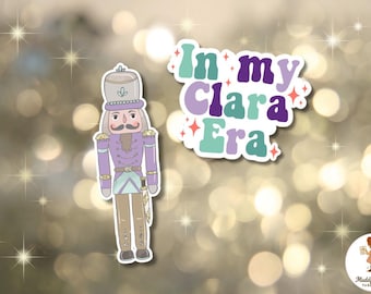 Clara Era Nutcracker Ballet Sticker Set | Ballet Dance Stickers | Holiday Stocking Stuffer | Waterproof Vinyl | Gifts for Dancers Christmas