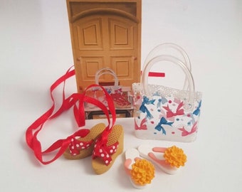 Re-ment shoes and bag dollhouse miniature