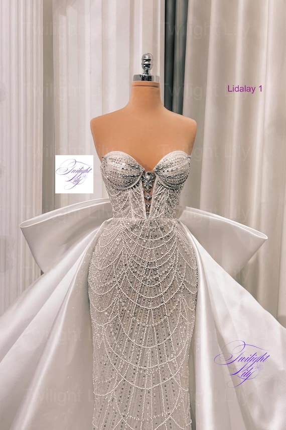 silk navy blue prom dress Mermaid Spaghetti Straps Navy Blue Satin Long Evening Prom Dresses, Custom  Side Slit Prom Dress, MR8584