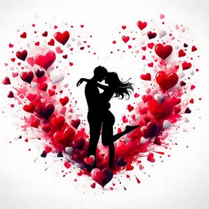 Valentinstag Paar Clipart | Niedliche Romantische Kunst | Hochwertige JPGs | Digitaler Download | Valentinstag Clipart